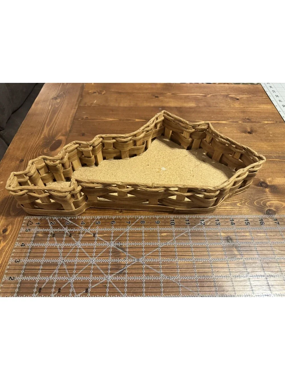 Kentucky Basket Display Cork Bottom 16 inches long, 3 inches tall
